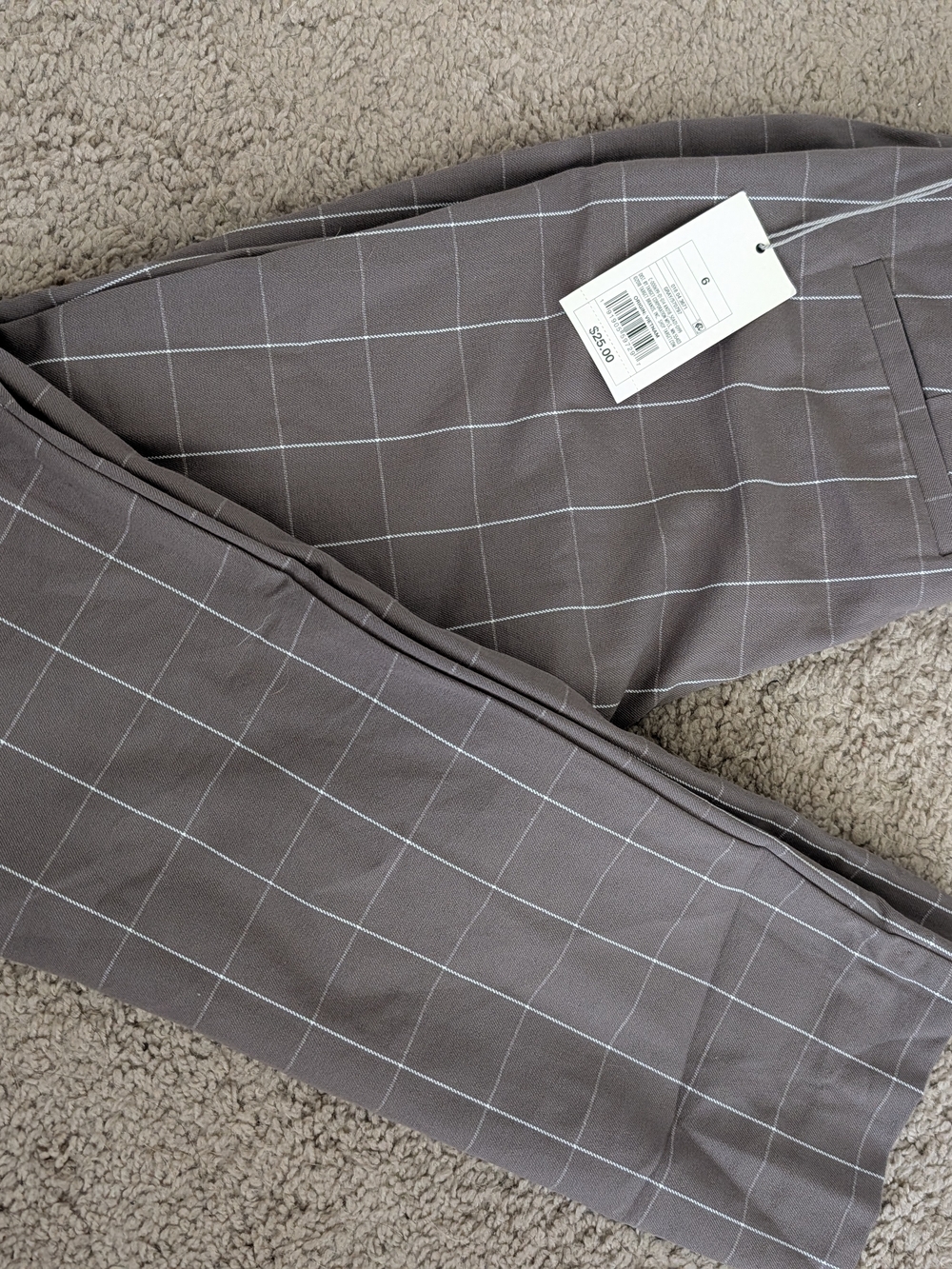 a new day Gray Windowpane Dress Pants
